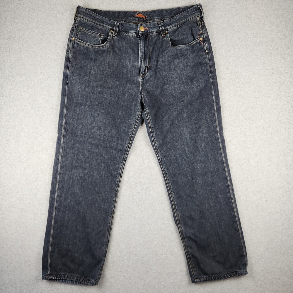 Tommy Bahama Jeans Men's Standard Fit Straight Leg 36x27 Actual Dark Wash‎ Denim
